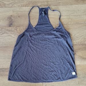 Vuori Women's Ribbed Tank in Dark Charcoal
